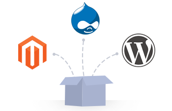 magento drupal wordpress out of the box