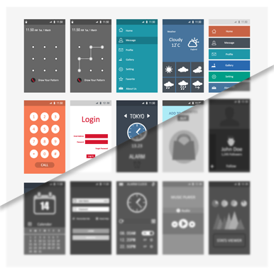 samples of phone user interfaces